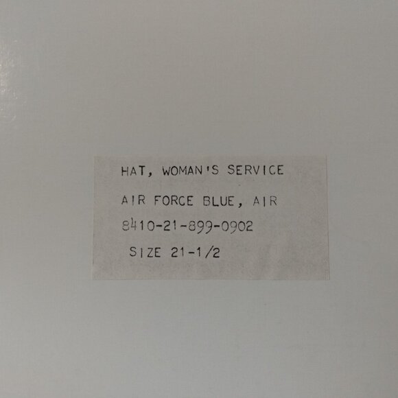 Vintage 80s Wool Air Force Hat: Women's Military Uniform, Size 21 1/2 - Picture 12 of 12